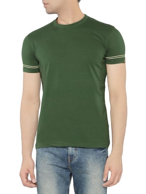 green cotton t-shirt - 12890597 - Very Small Image - 1