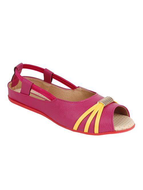 pink synthetic back strap sandals - 12892652 - Very Small Image - 1