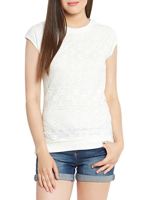 white polyester regular top - 12893143 - Very Small Image - 1