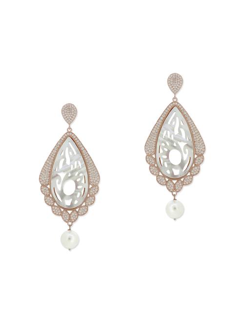 brown silver drop earrings - 12893902 - Very Small Image - 1
