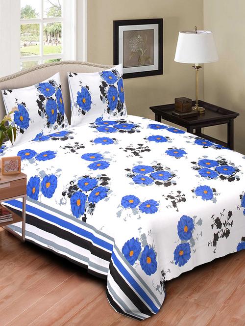 kariba 100% cotton double bedsheet with two pillow covers - 12894540 - Very Small Image - 1