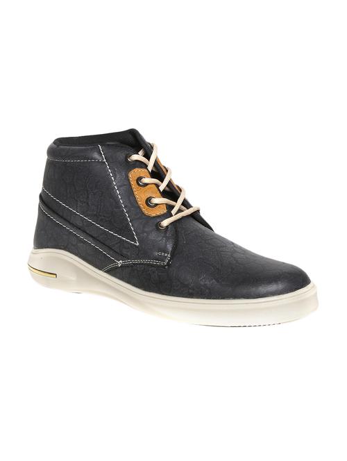 black leatherette lace up boot - 12894853 - Very Small Image - 1