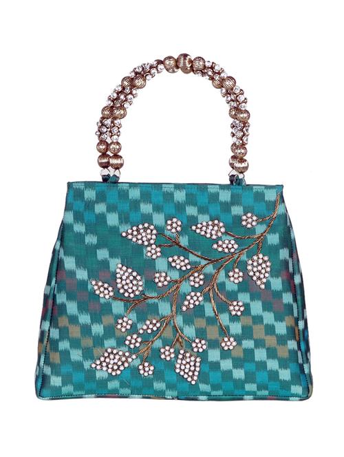 green silk handbag - 12895134 - Very Small Image - 1