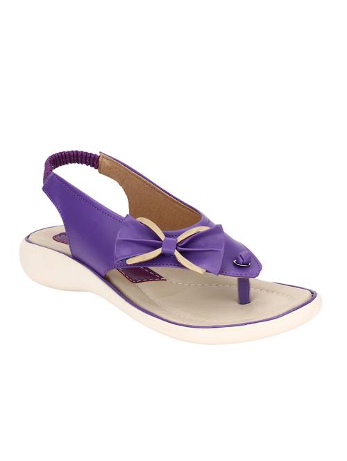 purple synthetic back strap sandals - 12899306 - Very Small Image - 1