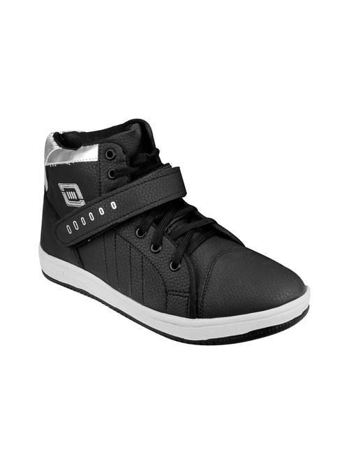 black leatherette lace up sneaker - 12899355 - Very Small Image - 1