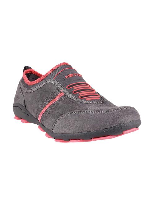 grey leatherette slip on casual shoes - 12899607 - Very Small Image - 1