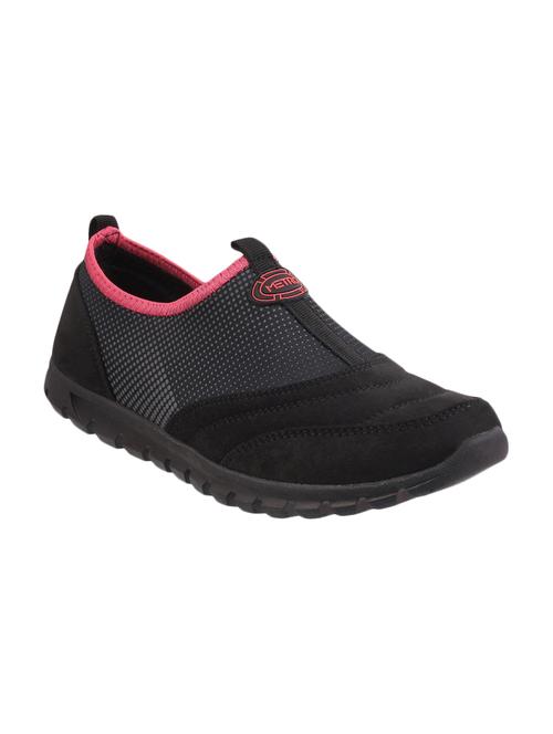 black leatherette slip on sports shoes - 12899616 - Very Small Image - 1
