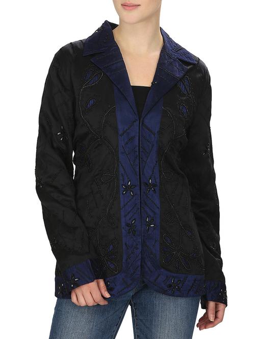 black embellished cotton blend jacket - 12899776 - Very Small Image - 1