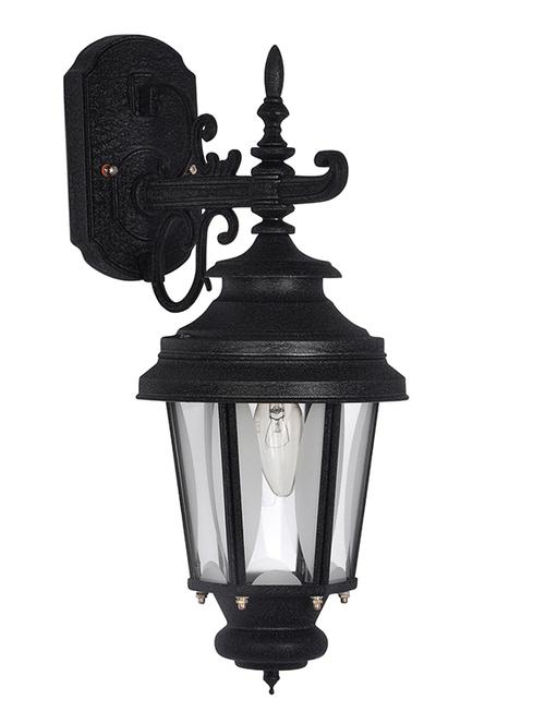 fos lighting crinkle black outdoor wall sconce - 12901999 - Very Small Image - 1