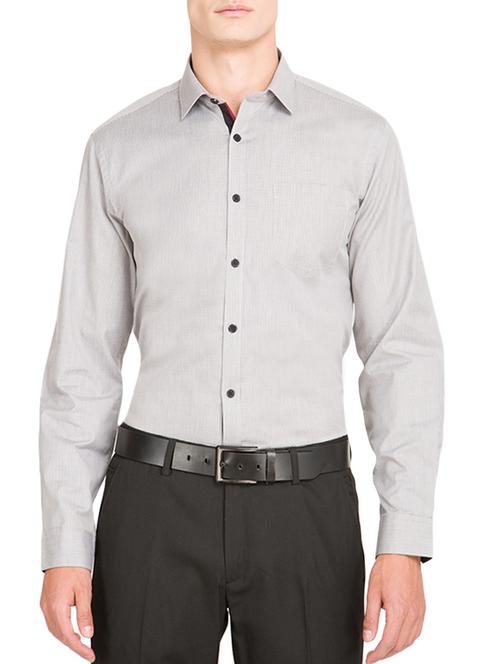 grey polyester formal shirt - 12904193 - Very Small Image - 1