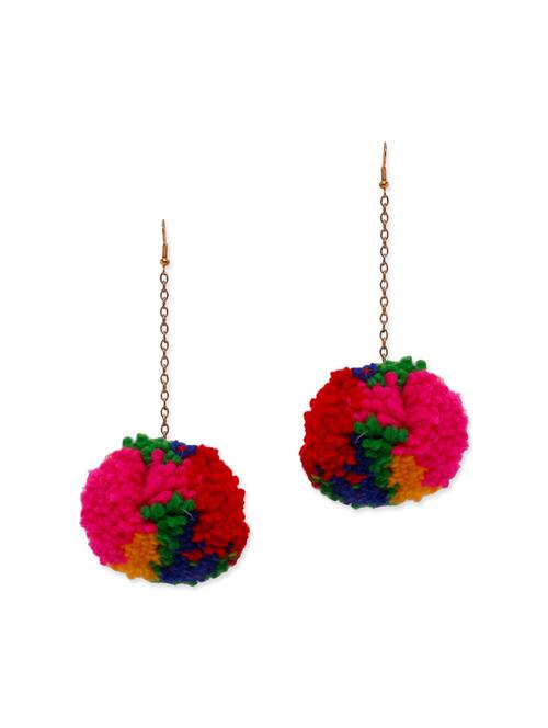 multi colored metal drop earrings - 12904254 - Very Small Image - 1