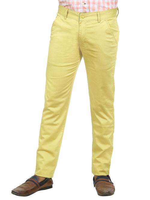 yellow satin chinos printed casual trouser - 12904357 - Very Small Image - 1