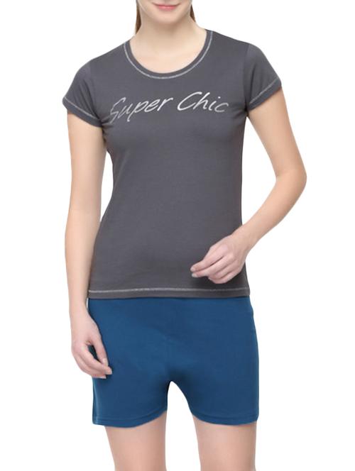 blue cotton shorts set - 12904361 - Very Small Image - 1