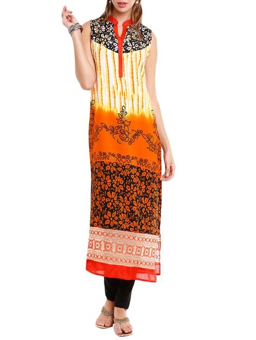 yellow long kurta - 12904394 - Very Small Image - 1
