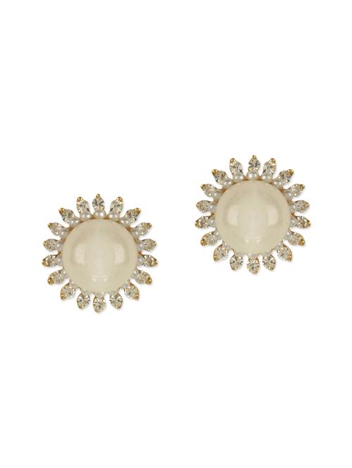 silver crystal studs earrings - 12904633 - Very Small Image - 1