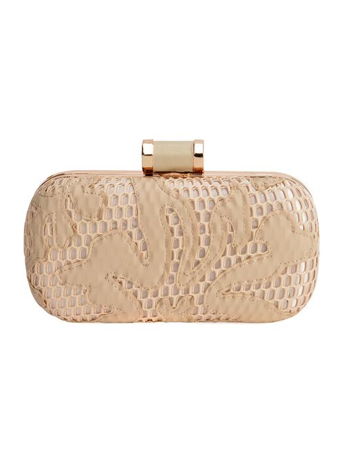 beige leatherette clutch - 12904870 - Very Small Image - 1