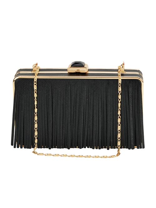 black leatherette clutch - 12904872 - Very Small Image - 1