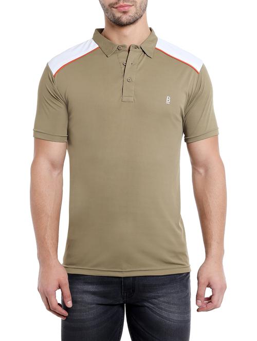 light brown polyester polo t-shirt - 12907208 - Very Small Image - 1