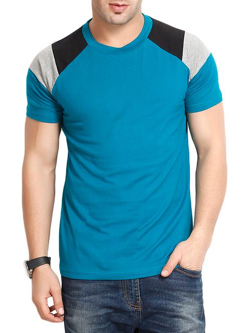 blue cotton raglan t-shirt - 12908440 - Very Small Image - 1