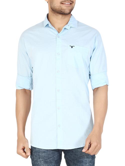 mens solid casual shirt - 12909167 - Very Small Image - 1