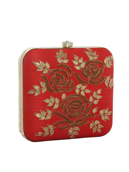 red polyester clutch - 12909264 - Very Small Image - 1