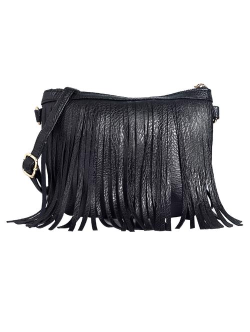 black leather sling bag - 12909934 - Very Small Image - 1