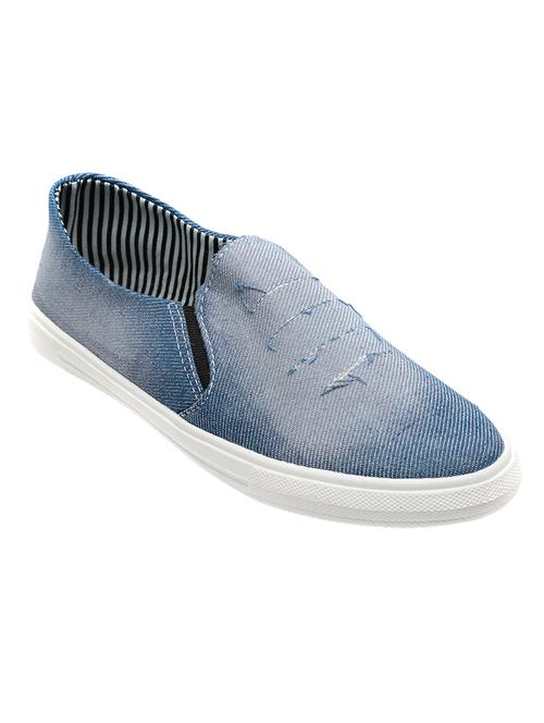 light blue denim slip on casual shoes - 12911782 - Very Small Image - 1