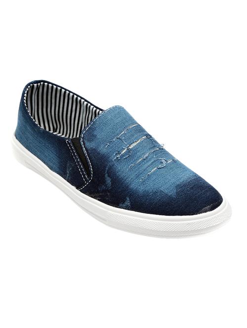 blue denim slip on casual shoes - 12911783 - Very Small Image - 1