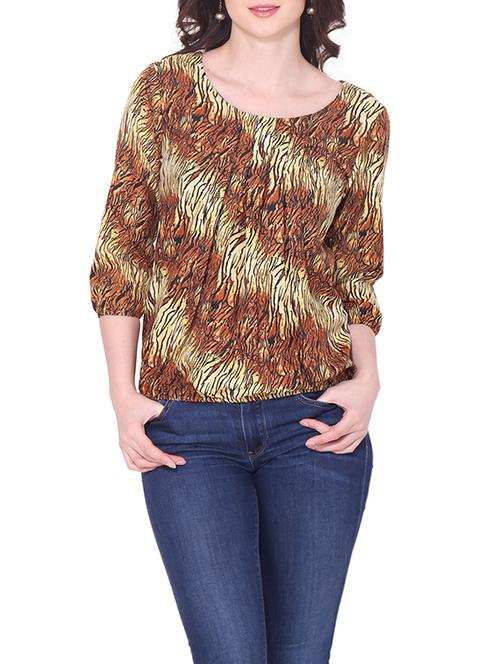 round neck pleated top - 12912713 - Very Small Image - 1