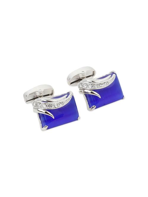 blue metal cufflink - 12913211 - Very Small Image - 1