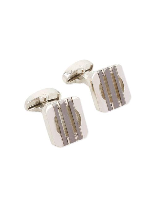 silver & grey metal cufflink - 12913218 - Very Small Image - 1