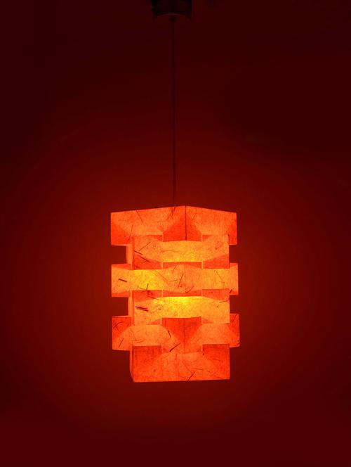 orange acrylic printed table lamp - 1291403 - Very Small Image - 1