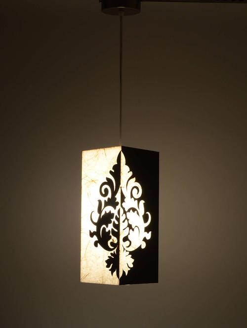 white,brown acrylic printed table lamp - 1291406 - Very Small Image - 1