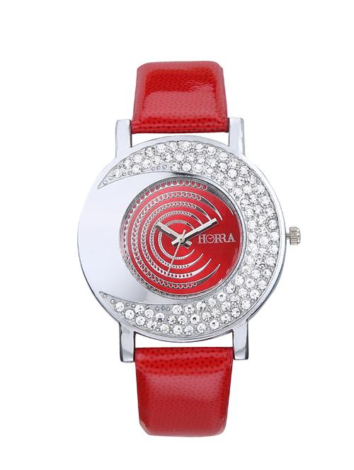 horra analog red dial women's watch - hr816flrd051 - 12914759 - Very Small Image - 1