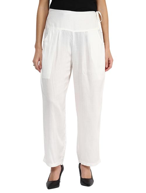 white viscose palazzos - 12915220 - Very Small Image - 1
