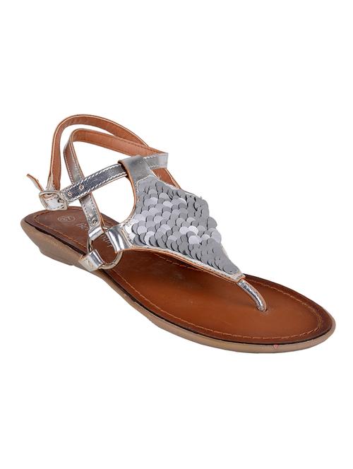 silver ankle strap sandal - 12915661 - Very Small Image - 1