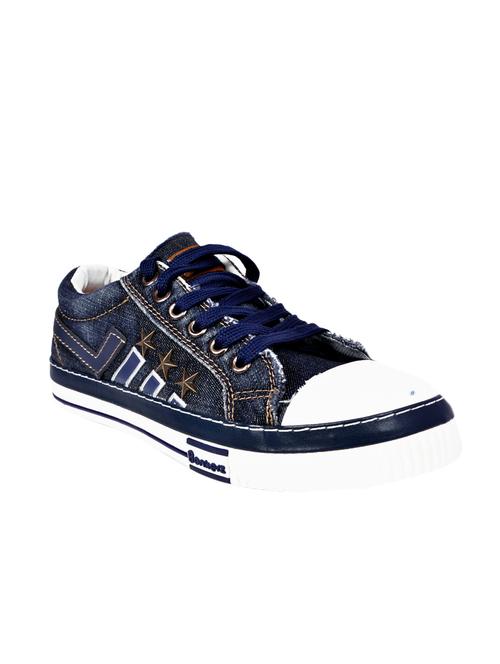 blue denim lace up sneaker - 12916365 - Very Small Image - 1