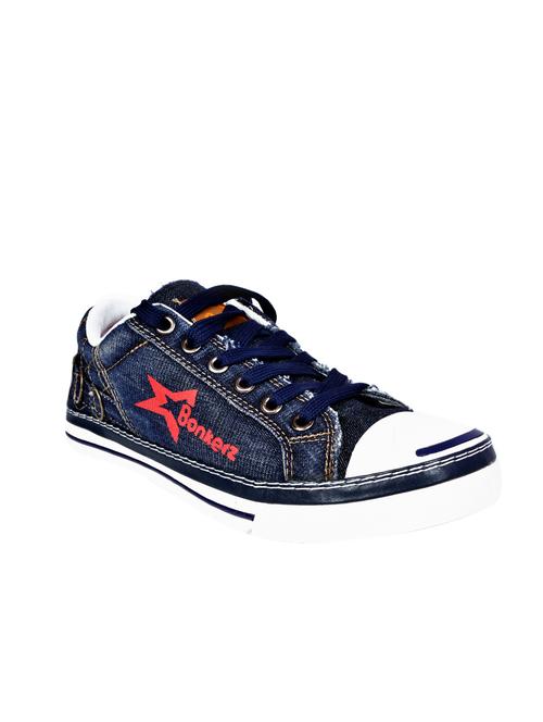 blue denim lace up sneaker - 12916367 - Very Small Image - 1