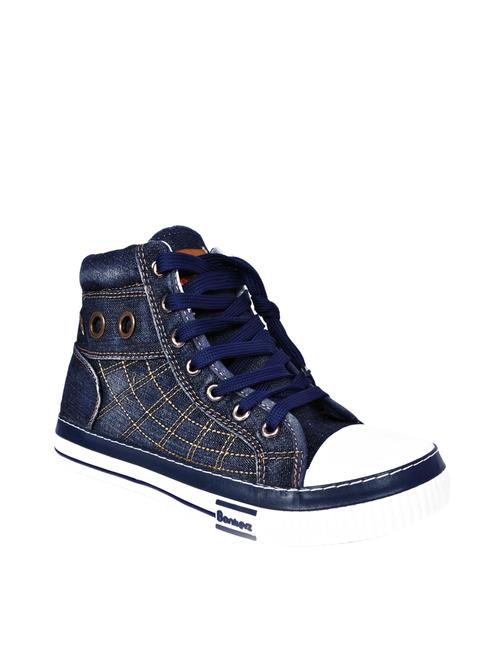 blue denim lace up sneaker - 12916369 - Very Small Image - 1
