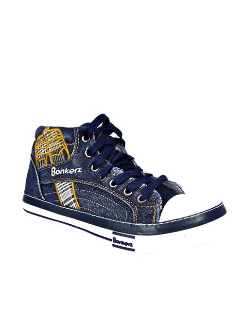 blue denim lace up sneaker - 12916373 - Very Small Image - 1