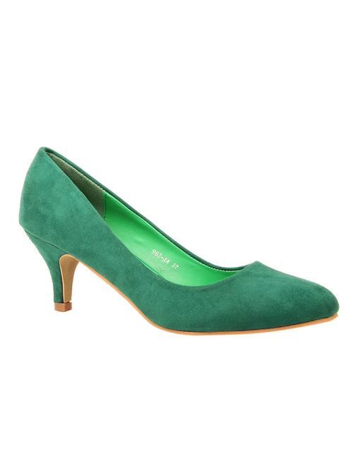 green suede slip on pumps - 12916687 - Very Small Image - 1