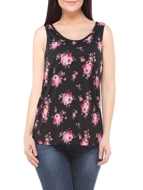 round neck floral top - 12917241 - Very Small Image - 1