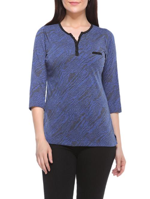 blue cotton regular top - 12917245 - Very Small Image - 1