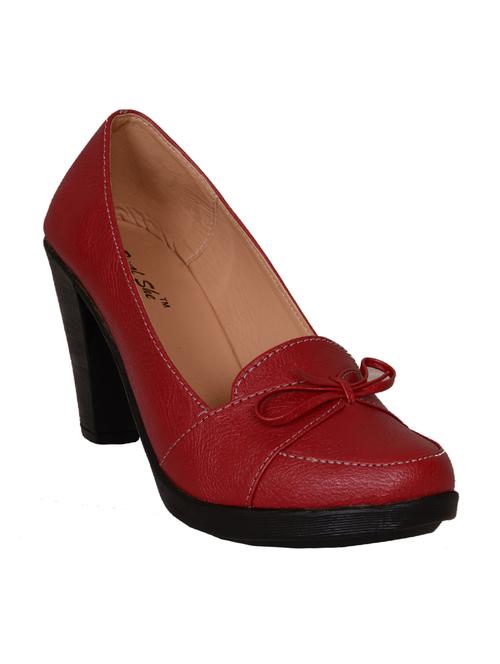 red leatherette slip on pumps - 12917274 - Very Small Image - 1