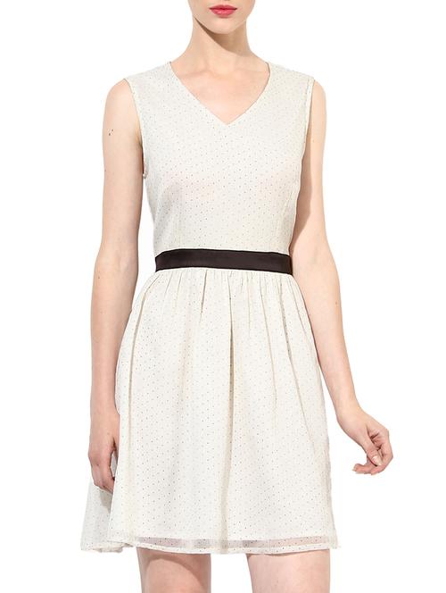 white fit & flare dress - 12917476 - Very Small Image - 1