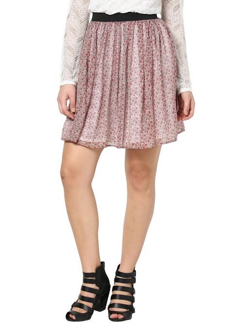 multi colored polyester flared skirt - 12917484 - Very Small Image - 1