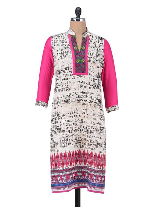 rayon and khadi printed kurti - 1291875 - Very Small Image - 1