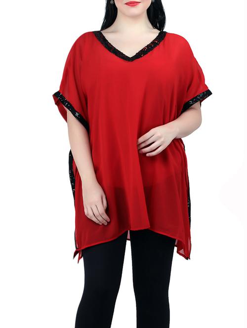 contrast sequined plus kaftan - 12918775 - Very Small Image - 1
