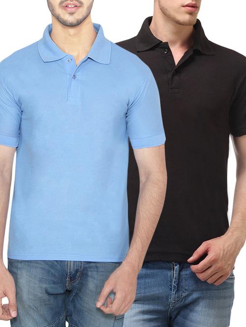 blue black set of 2 polyester t-shirt - 12921288 - Very Small Image - 1
