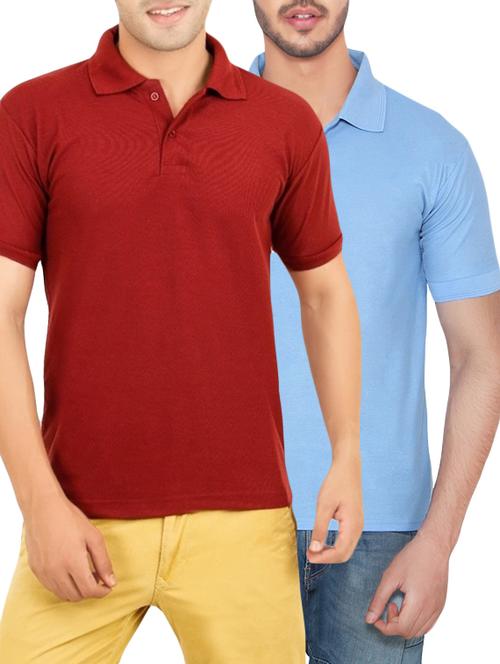 red blue set of 2 polyester t-shirt - 12921307 - Very Small Image - 1